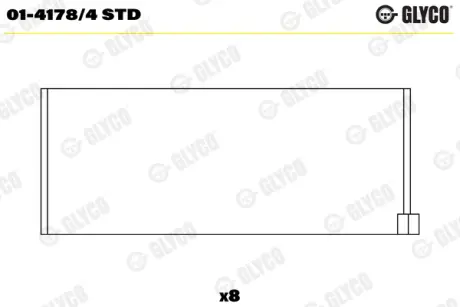 Шатунний підшипник Glyco 0141784STD