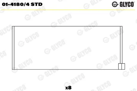 Вкладиші шатунні Glyco 0141804STD