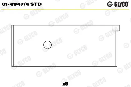 Вкладиші шатунні, комплект (STD) FIAT SEDICI SUBARU JUSTY III SUZUKI GRAND VITARA II, IGNIS I, IGNIS II, LIANA, SWIFT III, SWIFT IV, SX4, SX4 S-CROSS, VITARA 1.5/1.6 07.01- Glyco 0149474STD