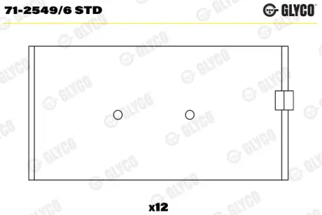 Шатунный подшипник Glyco 71-2549/6 STD