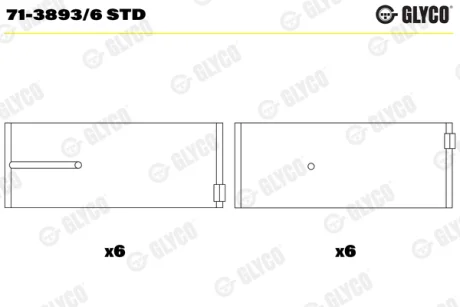 Вкладыш подшипника Glyco 7138936STD