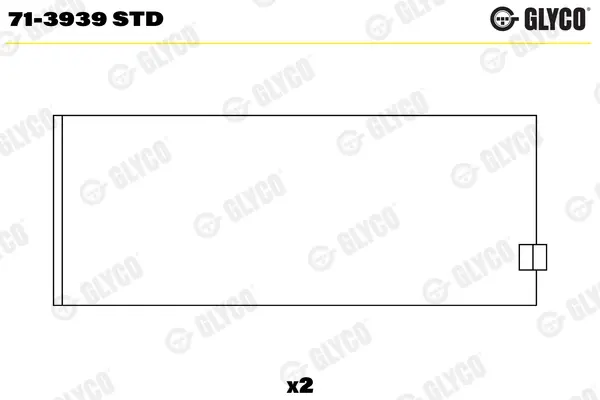 Вкладыш подшипника Glyco 713939STD (фото 1)