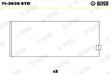 Вкладыш подшипника Glyco 713939STD