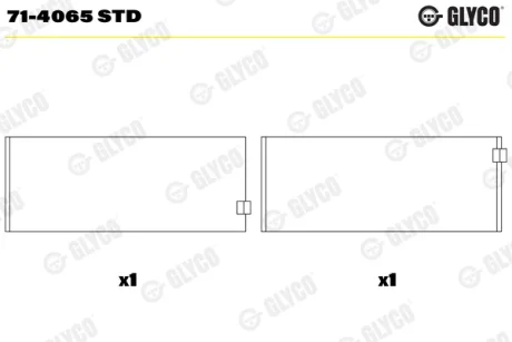 Вкладыш подшипника Glyco 714065STD