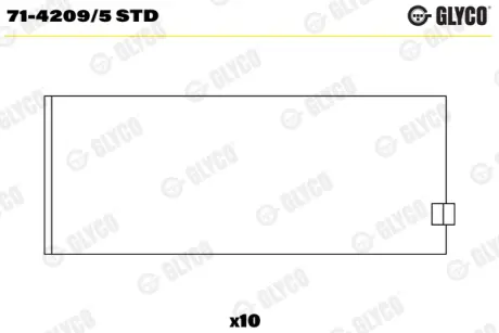 Вкладыш подшипника Glyco 7142095STD