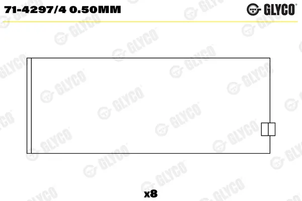 Підшипник скольжения PL 0.50MM Glyco 7142974050MM (фото 1)