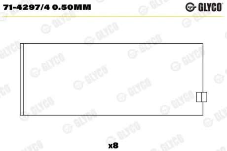 Підшипник скольжения PL 0.50MM Glyco 7142974050MM