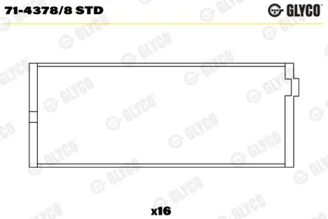 Шатунный подшипник Glyco 71-4378/8 STD