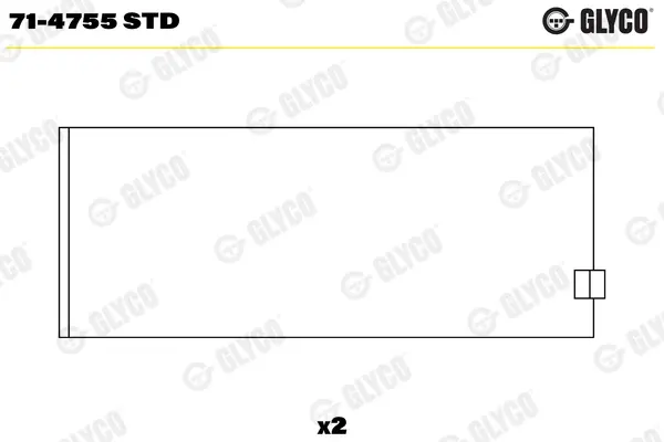 Вкладыш подшипника Glyco 714755STD (фото 1)