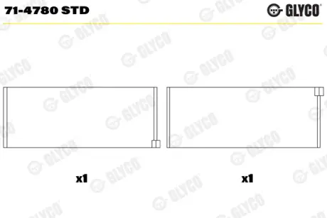 Шатунний підшипник Glyco 714780STD