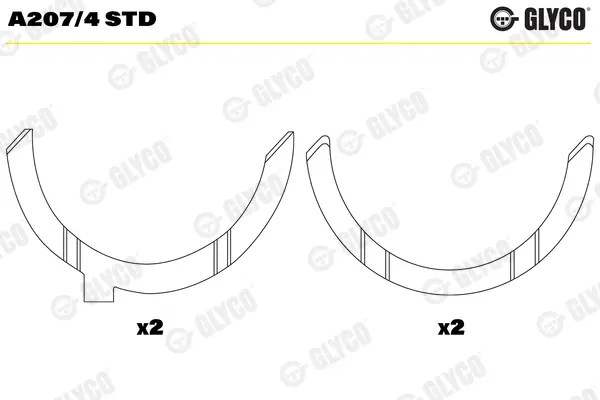 Півкільця STD Glyco A207/4 STD (фото 1)