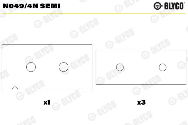 Підшипник ковзання Glyco N0494NSEMI (фото 1)