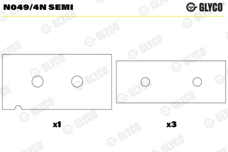 Підшипник ковзання Glyco N0494NSEMI