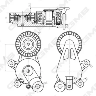 Ролик натяжной ремня генератора Audi/Seat/Skoda/VW 1.4–1.6 (AC-) GMB GAT20920