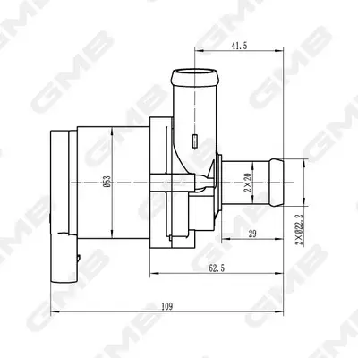 Насос водяний додатковий електричний Audi A4/S4/S4/ VW Transporter T5/T6 GMB GEWVW002 (фото 1)