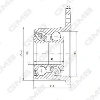 Маточина колеса GMB GH21390T