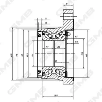 Маточина колеса заднього Toyota Land Cruiser 3.0, 4.0 (03-) GMB GH22830M