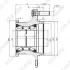 Ступиця колеса переднього Hyundai H-1 97-/07- 2.5 CRDi (GH23740T) GMB GH23-740T (фото 5)