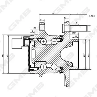Маточина колеса задня Ford Focus Mk III 11- GMB GH34950A