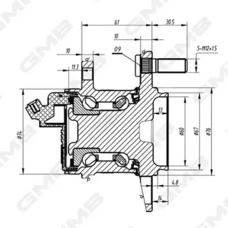 Ступица колеса GMB GH35-110A