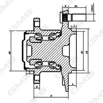 Маточина колеса задня Kia Soul 08-13 GMB GH35220
