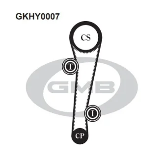 Комплект ГРМ Hyundai Tiburon,Coupe 2.0 DOHC/ Elantra 2.0 DOHC/2.0 CRDi (GMB GKHY0007