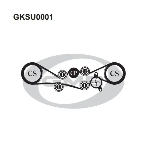 Комплект ГРМ Subaru Forester 2.0/2.5 -06/ Impreza 1.6/1.8/2.0/2.5 -05/Legacy 2.0 GMB GKSU0001 (фото 1)