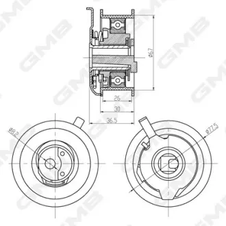 Натяжний ролик GMB GTB0270