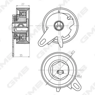 Натягувач ременя ГРМ Audi 100/A6/ VW LT/Transporter T4/T5 (2.5 TDI) GMB GTB0430