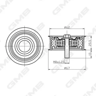 Ролик ремня ГРМ Jeep/Dodge/Chrysler (2.8 CRD) GMB GTC0420