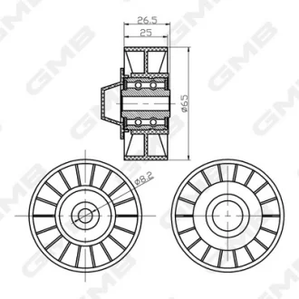 Ролік ременя ГРМ VW Passat B5/Golf IV/Bora/ Audi A3/A4/ Skoda Octavia I (9 TDI (ALH, AJM, ASZ, AVF, AWX) GMB GTC0540