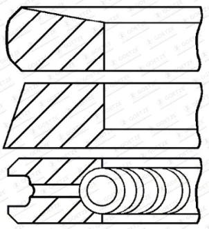 Кольца поршневые RENAULT/NISSAN/OPEL/MB 80,00 R9M 1,6TDI (2*1,75*2) 11- (пр-во) GOETZE 08-424900-00
