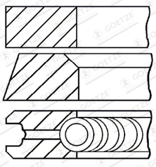 Кольца поршневые MB OM646 STD GOETZE 08-428707-00