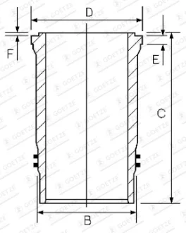 Гільза. MB AXOR 128.0 OM 457LA EURO3 GOETZE 14-450380-00