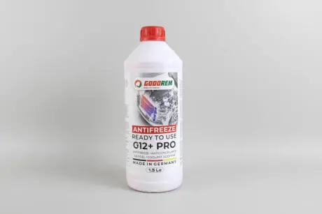Антифриз G12+ RED (червоний) -38°C готовий (1.5L) (GERMANY) GOODREM R38G12PLUS-015