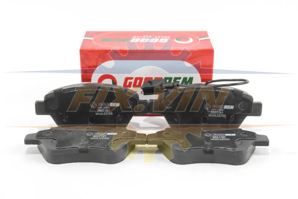 Гальмівні колодки пер. Doblo 05-10 (грузовой)(123x53.3x18)(з датчиком) GOODREM RM1161 (фото 1)