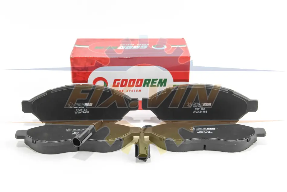 Гальмівні колодки пер. Jumper/Ducato/Boxer 06- (1.1-1.5t) GOODREM RM1163 (фото 1)