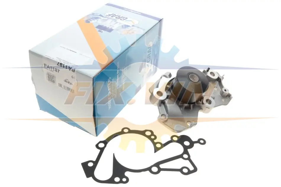 Помпа води Hyundai Santa Fe I/II 2.7 4x4/2.7 V6 05-12/Kia Magentis/Carnival 2.7 V6 06- (R/B) (6 лоп) GRAF PA1187 (фото 1)