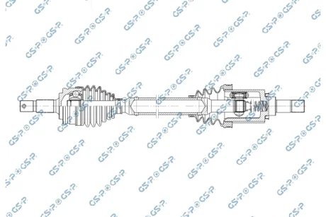 Піввісь (передня) (L) Peugeot 2008 II Electro 19- (25z/24z/675mm) GSP 256582