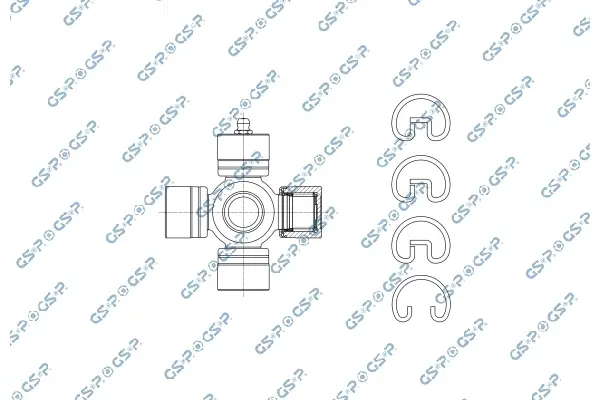 Хрестовина кардана Ford Ranger 2.5D 99-12 (27x82) GSP UJ900156 (фото 1)