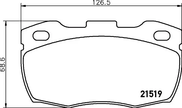 HELLA LAND ROVER гальмівні колодки задні DEFENDER 90- HELLA PAGID 8DB355005861 (фото 1)