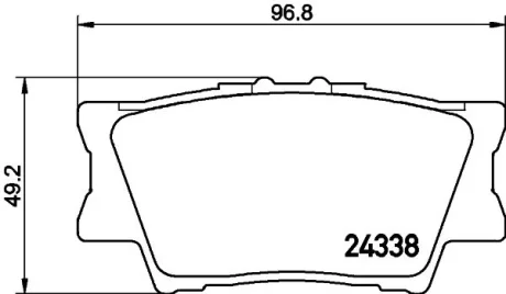 Гальмівні колодки зад.TOYOTA CAMRY/RAV4 III/RAV4 IV 2.0-3.5 06- HELLA PAGID 8DB355006-881