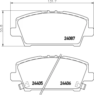 HELLA HONDA гальмівні колодки передн.Civic 06- HELLA PAGID 8DB355006911
