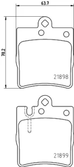 Гальмівнi колодки зад. DB CLC-Series (W203)/SLK-Series (W171)/CLK-Series (W209)/C-Series (W203)/E-Series (W210)/C-Series (W202) (93-11) HELLA PAGID 8DB 355 008-451