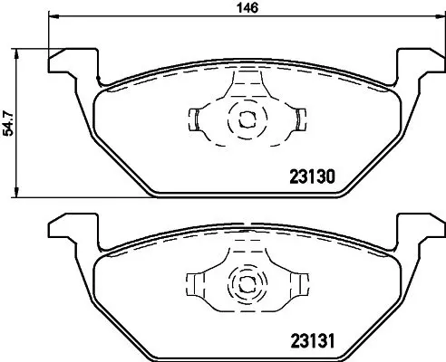 Колодки гальмівні дискові комплект передні HELLA PAGID 8DB355008591 (фото 1)