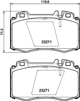 Колодки гальмівні дискові комплект; передн. HELLA PAGID 8DB355008691