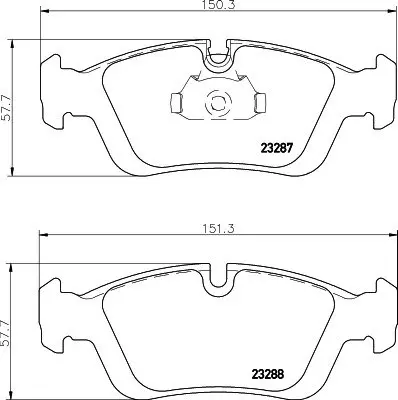 Колодки гальмівні дискові комплект передні HELLA PAGID 8DB355008741 (фото 1)