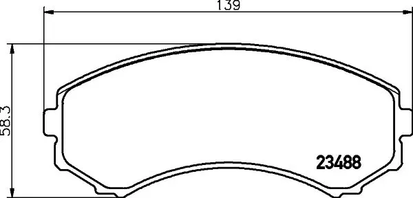 Гальмівні колодки дискові перед. Mazda Mpv I Mitsubishi Grandis, Pajero 2.0D-4.5 12.90- HELLA PAGID 8DB 355 009-461 (фото 1)