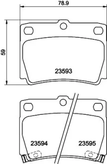 Колодки гальмівні дискові комплект. задн. HELLA PAGID 8DB355009501