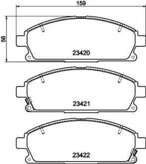 HELLA NISSAN колодки гальмівні передн. Pathfinder II, X-Trail 97- HELLA PAGID 8DB355009661